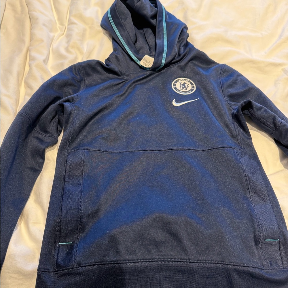 Nike Chelsea FC Blue Hoodie with Logo